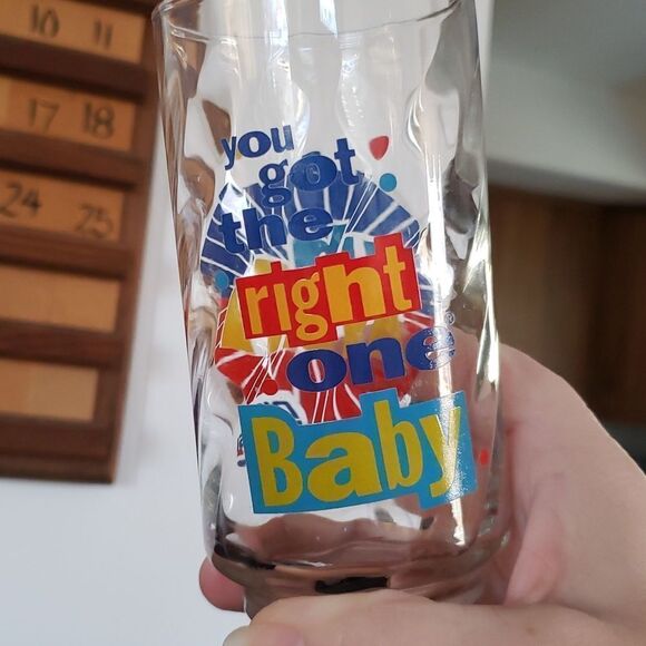 Vtg 1990s Diet Pepsi Glass Ray Charles "Uh Huh" "You Got The Right One Baby - Picture 2 of 10